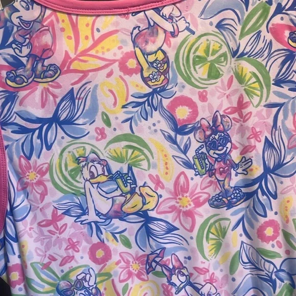 NEW Disney Mickey Minnie Donald Daisy Ruffle Dress Lilly Pullitzer* Sz L/XL🩷 - Picture 12 of 15